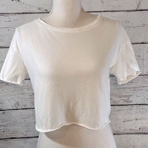 WILD FABLE T-Shirt Cropped 100% Cotton White-Small